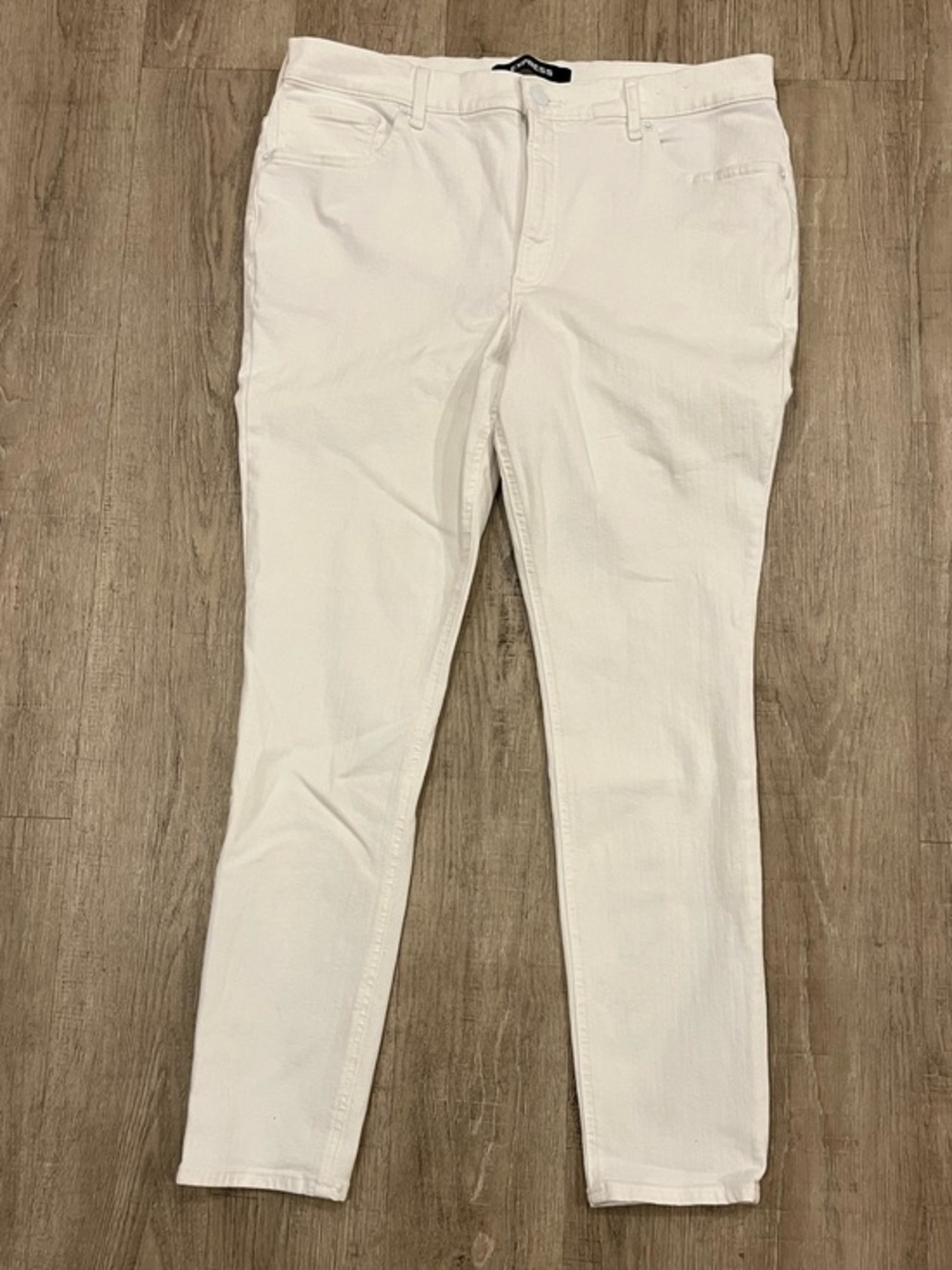 Express White High-Rise Skinny Jeans / Leggings Denim Perfect Stretch 16 R